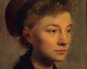 埃德加 德加 : Head of a Young Woman